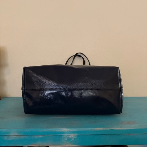 Kate Spade New York Navy Canvas Leather Tote Bag With Double Handles - Picture 5 of 8